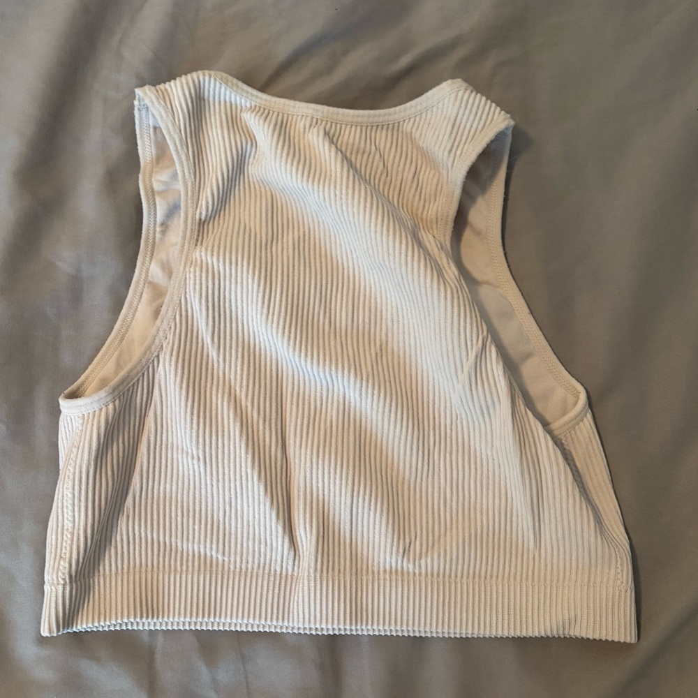 Garage Beige Ribbed Top - Picture 3 of 3
